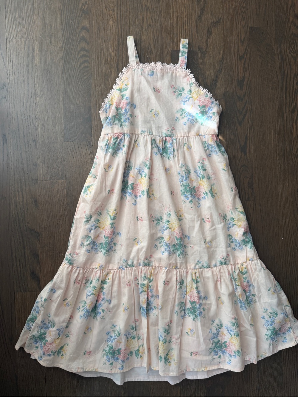 Janie and Jack Girls' Floral Pink Maxi Sundress